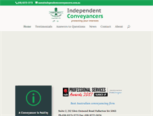 Tablet Screenshot of independentconveyancers.com.au